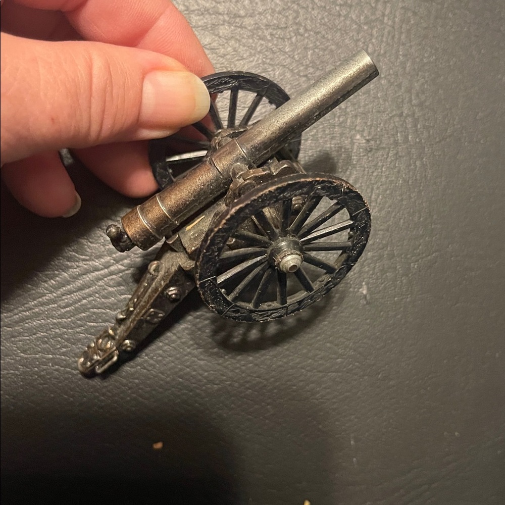 Miniature Metal Cannon Decor